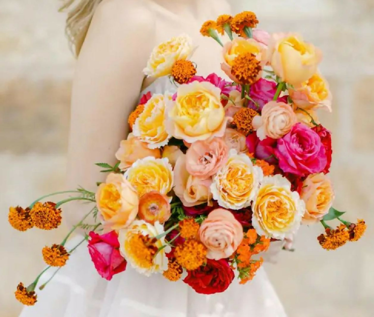 fall theme large garden roses wedding david austin beatrice charity bessie edith eugenie effie juliet flower bouquet