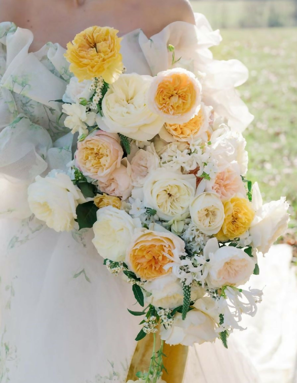 large garden roses wedding david austin patience beatrice eugenie effie flower bouquet